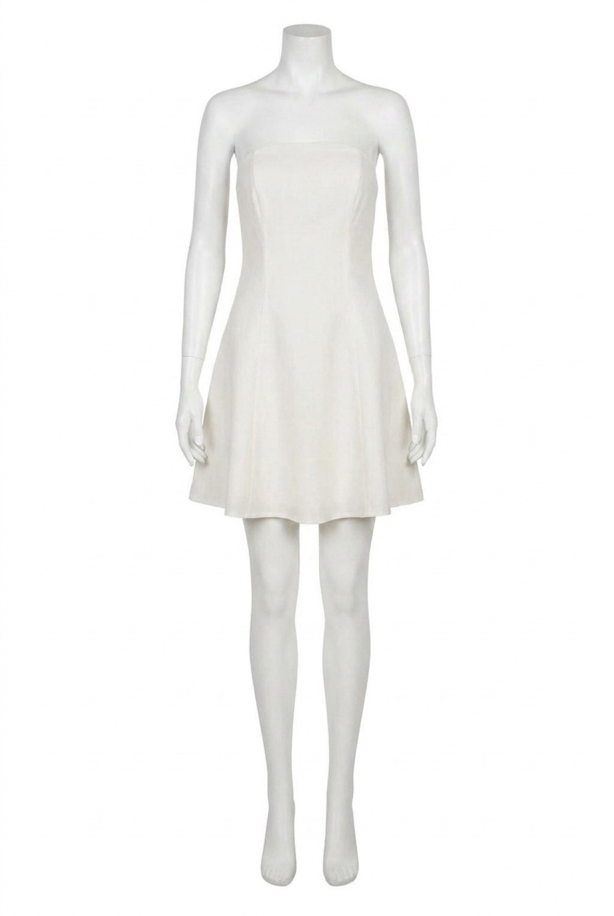 NEW FAVORITE DAUGHTER favorite mini linen dress in bright white